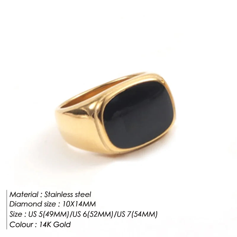 Vintage Chunky Square Shell Rings for Women