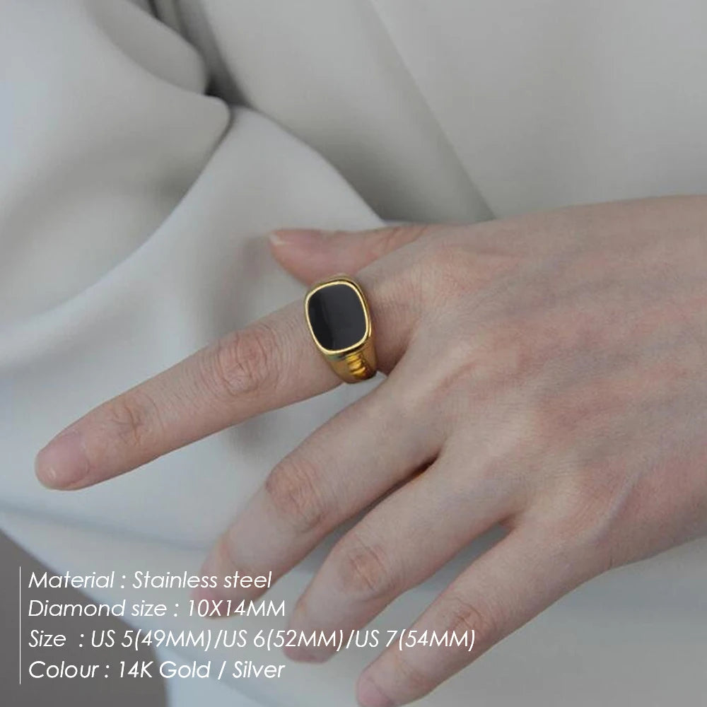 Vintage Chunky Square Shell Rings for Women